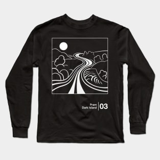 Dark Island / Minimalist Artwork Design Long Sleeve T-Shirt